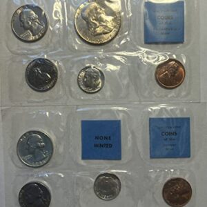 1956 P D US Silver Mint Set Half dollar, quarter, dime, nickel, cent Seller BU