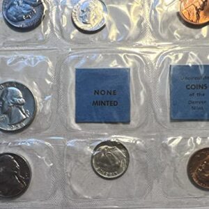 1956 P D US Silver Mint Set Half dollar, quarter, dime, nickel, cent Seller BU