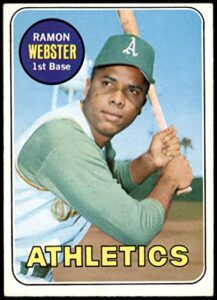 1969 topps # 618 ramon webster oakland athletics (baseball card) vg/ex athletics