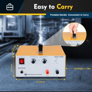 Jewelry Spot Welder 110V 80A Jewelry Welding Machine Pulse Sparkle Spot Welder Portable 400W Spot Welder Moulding Tools for Jewelry Gold Silver Necklace Ring