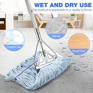 String Mop for Floor Cleaning - Heavy Duty Industrial Commercial Mop with Extra Replacement Mop Head , 59inch Mop Handle, Wet Mop for Home,Garage,Office, Workshop, Warehouse Floor Cleaning