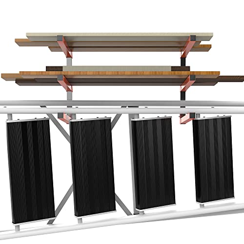 Ultrahaus Metal Lumber Rack and Wall Mounted Lumber Storage Rack with Lumber Rack 3 Level Wood Storage Rack System, 1 Pack