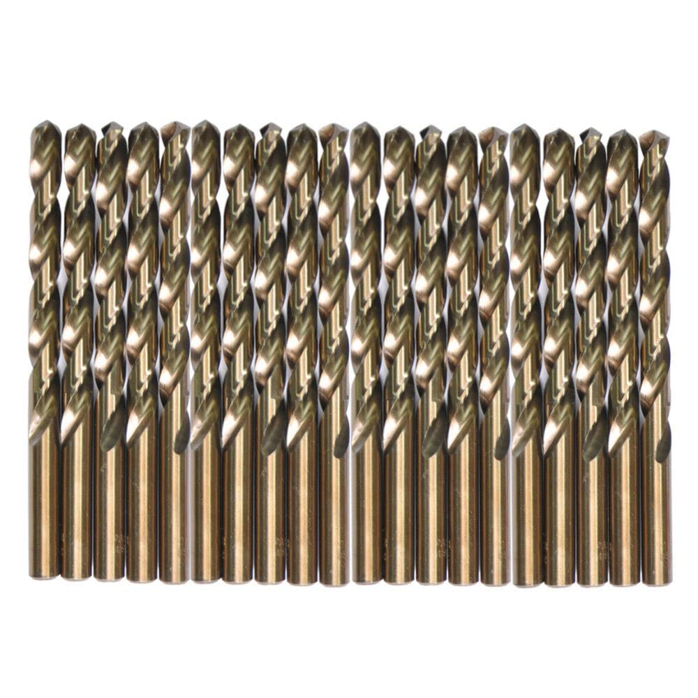 VALYRIANTOOL 5/32" Cobalt Drill Bits(20PCS), M35 HSSCO High Speed Steel Jobber Length Twist Drill Bit Set for Hardened Metal, Stainless Steel, Cast Iron, Plastic and Wood