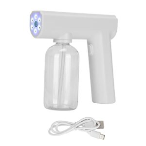 Mist Sprayer Gun Electric Spray Fogger Spray Fogger Handheld Atomizer Steam Nanometer Disinfectant Machine Office School Garden[White]