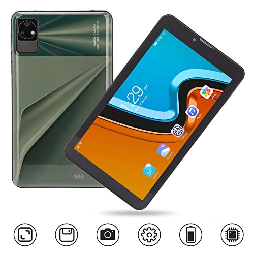 Android 10.0 Tablet, 7 Inch HD IPS Screen Tablet 2GB RAM 32GB Storage Kids Tablet Computer with Quad Core Processor, Bluetooth, WiFi, 3500mAh Battery, Dual Camera(Green)