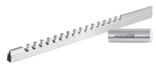 Accusize Industrial Tools 3/32 inch, Style B High Speed Steel Keyway Broach, 5000-0008