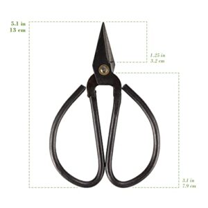 BambooMN 5.1" Heavy Duty Bonsai Forged Sharp Scissors - 1 Piece