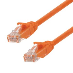 navepoint patch cable, cat6, utp, 24awg/7 * 0.18 mm, 0.5 ft, 10 pack, orange