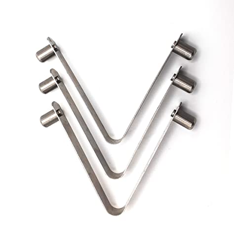 Swimables Stainless Steel Universal V-Clip for All Swimming Pool and Spa Skimmer/Nets, Brushes or Poles - Works for Above Ground or Inground Pools - 3 Pack