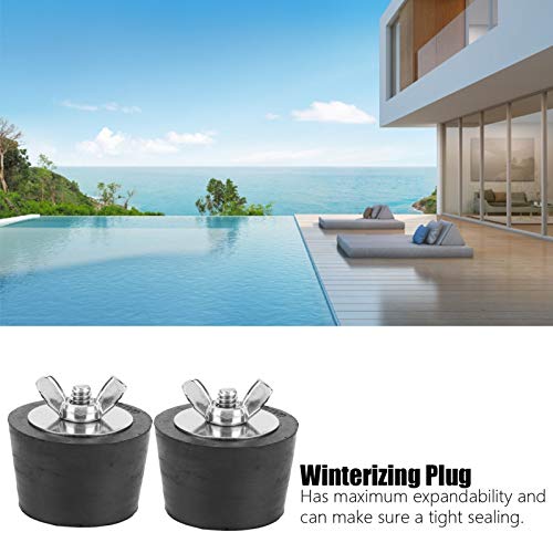 2 Pieces 1.5 Inch Rubber Pool Winter Plug Winter Stopper Pool Pipe