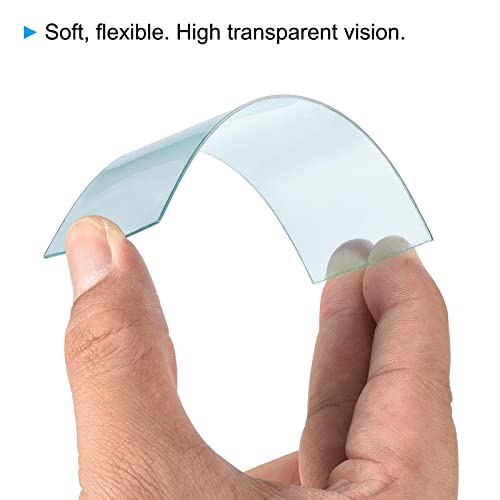 PATIKIL 4.5 x 3.5 Inch Welding Protection Lens, 10 Pack Transparent Protective Replacement Round Angle for Solar, Clear