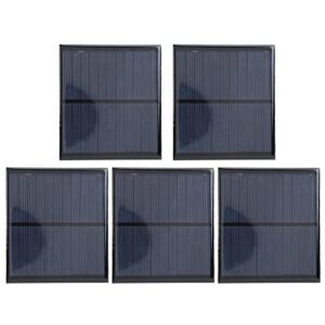 5Pcs Mini Solar Panel, DC 5.5V Solar Power Module 160mA Mini Solar Power Supply Board with 30CM Red and Black Wire