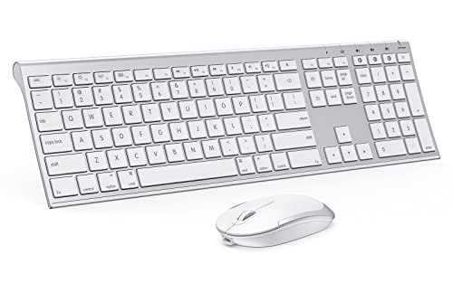 Bluetooth Keyboard Mouse for Mac OS, Ultra Slim Rechargeable Multi-Device Wireless Keyboard Mouse Combo for iMac, MacBook Pro, MacBook Air, iPad