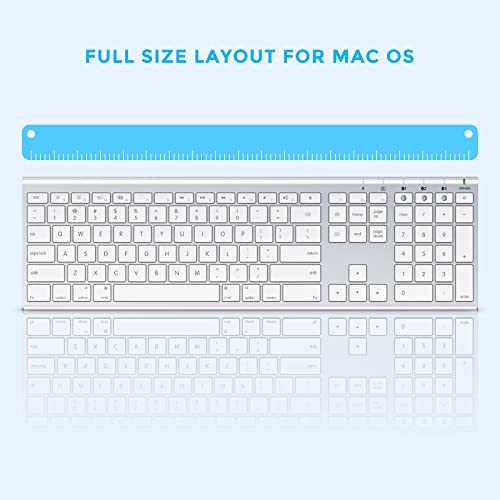 Bluetooth Keyboard Mouse for Mac OS, Ultra Slim Rechargeable Multi-Device Wireless Keyboard Mouse Combo for iMac, MacBook Pro, MacBook Air, iPad