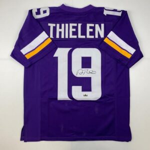facsimile autographed adam thielen minnesota purple reprint laser auto football jersey size men's xl