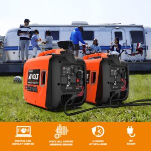 AIVOLT Inverter Generator 4300W Gas Powered Portable Generator Super Quiet Outdoor Generator RV Ready for Camping Tools and Home Use, EPA Compliant