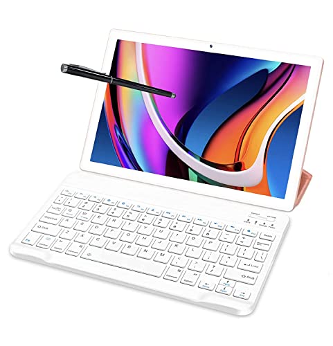 JUSYEA 2023 Android 12 J10 Tablet : 10 Inch Tablets 4GB RAM, 64GB+128GB ROM, Octa-core processors-8000mAh Battery, 5G+2.4G Wi-Fi, Bluetooth 5.0, with Mouse丨 Keyboard and More - Gold