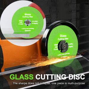 Glass Cutting Disc Pack of 5, Ultra-Thin Diamond Cutting Disc Saw Blade Suitable for 4 Inch Angle Grinder, Diamond Cut Off Wheels for Glass Ceramic Diamond Marble Jade Crystal Cutting Sand Wheel