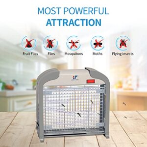 YONGTONG Fly Magnet Indoor High-Powered 3800V Electric Mosquito Killer, Pest Control Bug Zapper with 16 LED Lights for Moth, Wasp, Fly, Lamp for Households, Commercial Kitchen, Office, Restaurant (S)