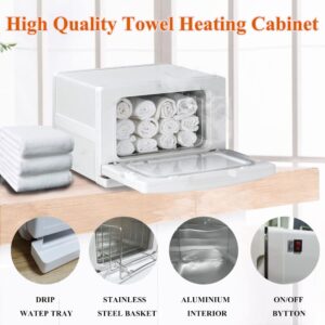 Kaptin 7L Hot Towel Warmer Medium Thermostatic Towel Warmer Towel Cabinet Professional Spa Hot Towel Warmer Suitable for Household or Personal (White)