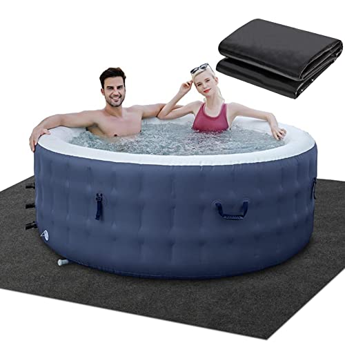 ZOMOFEW 99"x 99" Hot Tubs Mat, Above-Ground Pool Protector Mat,Water-Absorbent Hot Tub Flooring Protector,Anti-Slip and Waterproof Backing,Reusable Durable Washable Mat for Outdoor Hot Tub Pool