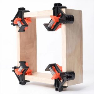 90 degree corner clamps,wood working tools, 4pcs right angle clamps, clip clamp tool for woodworking corner clip fixer corner,woodworking gifts for men