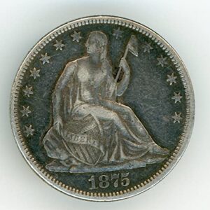 1875 cc seated liberty half dollar vf-30