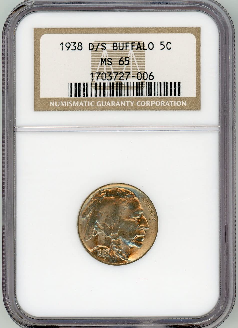 1938 D/S Error Buffalo Nickel MS-65 NGC