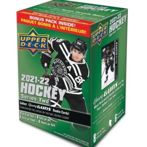 2021-22 NHL Upper Deck Series 2 Hockey Factory Sealed Blaster Box 48 Cards: 6 Packs of 8 Cards per Pack. Includes YOUNG GUNS Rookie cards (see photos for details of great possible hits) Bonus 3 Cards (Per Order) of your favorite team if you message reques