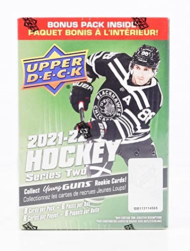 2021-22 NHL Upper Deck Series 2 Hockey Factory Sealed Blaster Box 48 Cards: 6 Packs of 8 Cards per Pack. Includes YOUNG GUNS Rookie cards (see photos for details of great possible hits) Bonus 3 Cards (Per Order) of your favorite team if you message reques