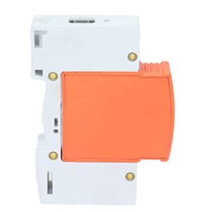 4Pcs 1P Surge Protective Device, Orange DIN Rail Mounting SPD House Arrester Protector Device for AC 420V RMU1‑C20/40/60(Imax：60kA)