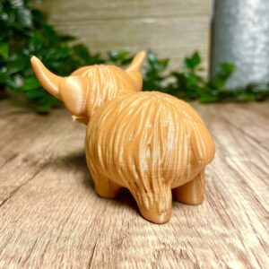 MichiganMootique Highland Cow Figurine, Highland Cow Decor, Highlander Cow Gift, Cow Print Decor, Highland Cow Bathroom Decor, Highland Cow Gifts, Cow Nursery Decor, Highland Cow Baby Stuff Decoration