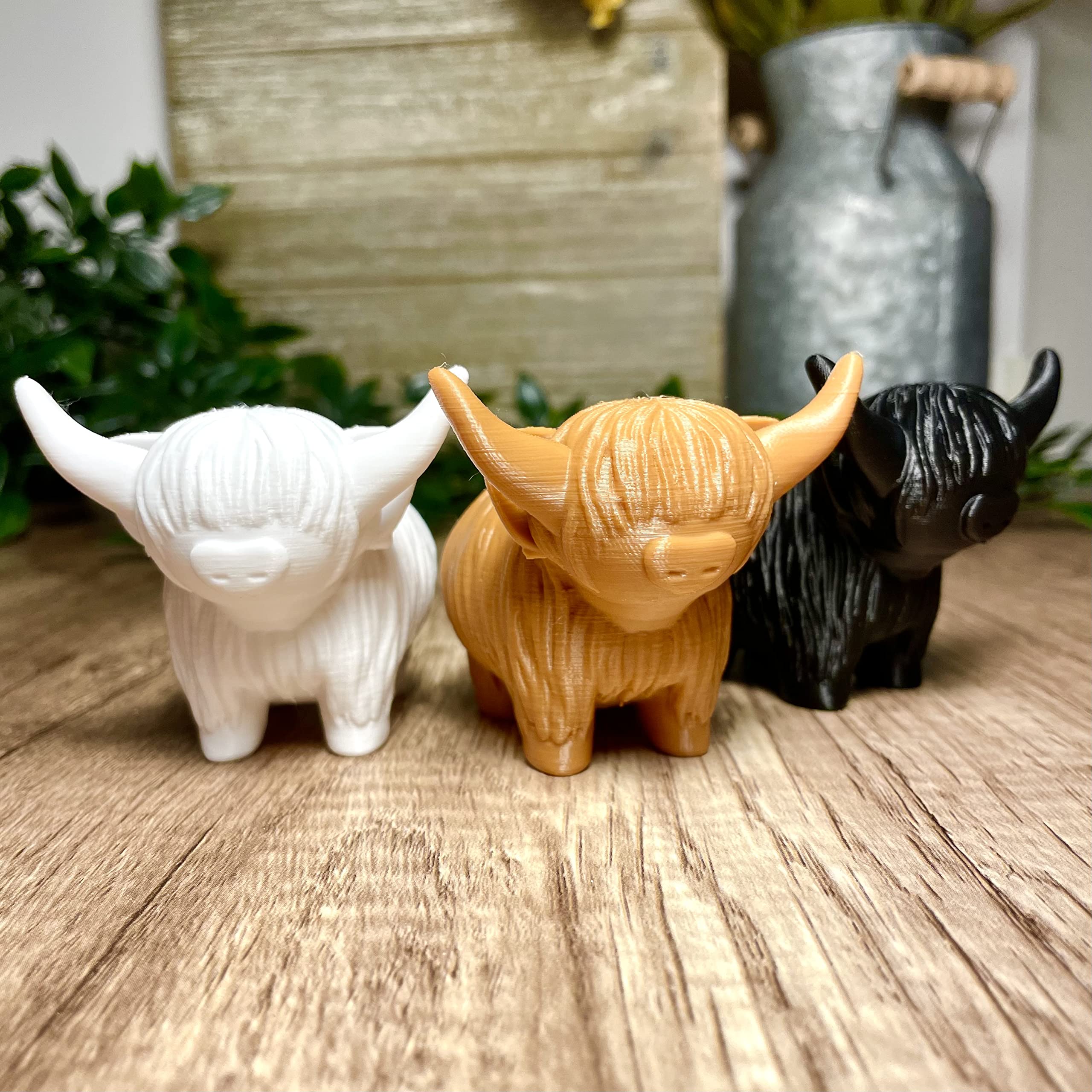 MichiganMootique Highland Cow Figurine, Highland Cow Decor, Highlander Cow Gift, Cow Print Decor, Highland Cow Bathroom Decor, Highland Cow Gifts, Cow Nursery Decor, Highland Cow Baby Stuff Decoration