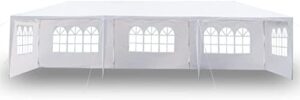 10x30 heavy duty canopy tent waterproof outdoor inflatable party tent white wedding tents patio gazebo canopy for parties with 6 removable sidewalls (d0056c0077)