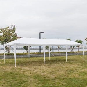 10x30 Heavy Duty Canopy Tent Waterproof Outdoor Inflatable Party Tent White Wedding Tents Patio Gazebo Canopy for Parties with 6 Removable Sidewalls (D0056C0077)