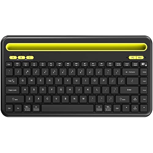 Updated 2023 Version K486 Wireless Bluetooth 5.0 Multi-Device Keyboard for Windows, macOS, iPadOS, Android or Chrome OS, Compact, Compatible with PC, Mac, Laptop, Smartphone, Tablet - Black