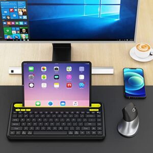 Updated 2023 Version K486 Wireless Bluetooth 5.0 Multi-Device Keyboard for Windows, macOS, iPadOS, Android or Chrome OS, Compact, Compatible with PC, Mac, Laptop, Smartphone, Tablet - Black