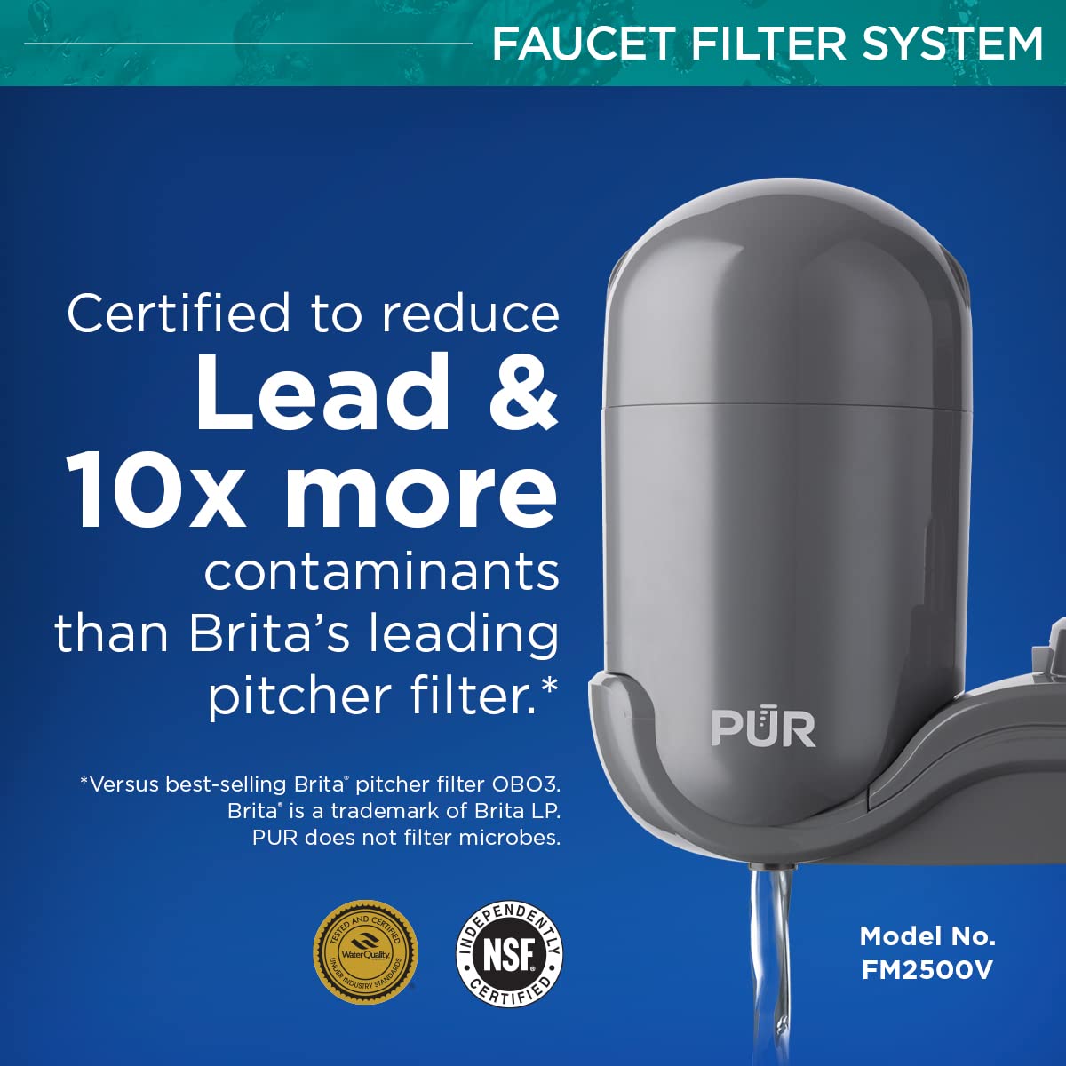 PUR PLUS Faucet Mount Water Filtration System Bundle with 4 Replacement Filters