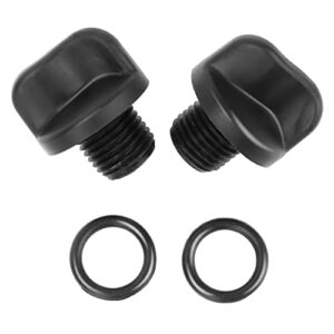 pooloop r0446000 drain plug with o-ring replacement compatible with zodiac jandy filter pumps & water purification system(2 pack) black
