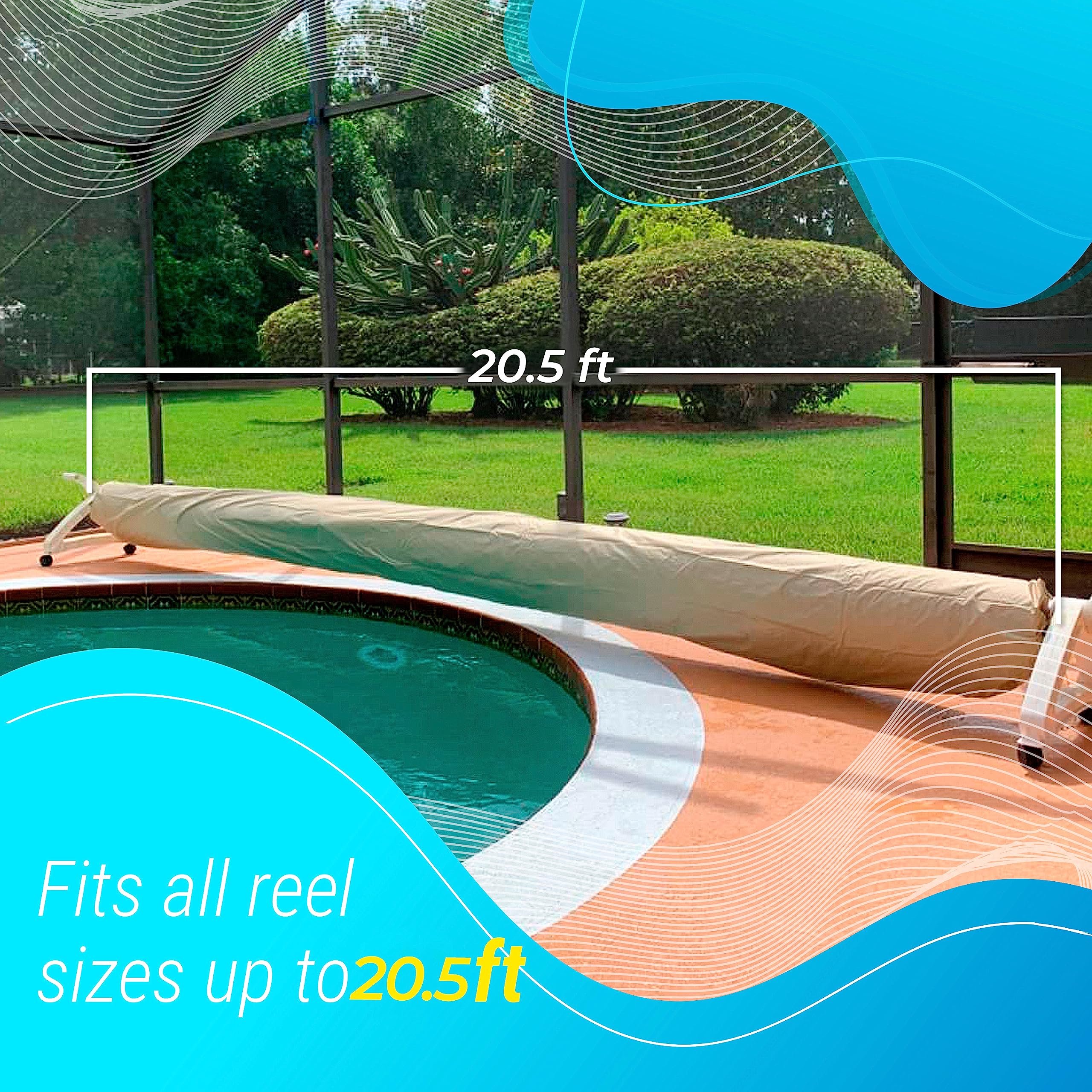 Pool Covers for Inground Pools, Pools Reel up to 20FT, Heavy Duty Waterproof Solar Blanket Cover for Pool