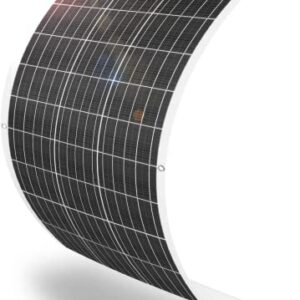 Hoysicy Flexible Solar Panel 100W 24V/12V Monocrystalline Bendable -Semi-Flexible Solar Panels Charger Off-Grid for RV Boat Cabin Van Car Uneven Surfaces