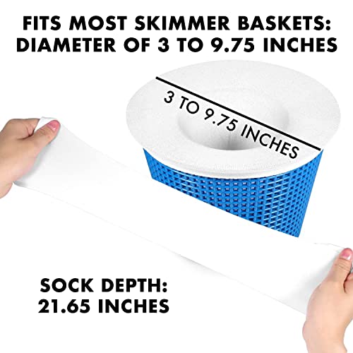 ALWAYSOUTDOORS 40 Pack Pool Skimmer Socks, Works Perfect with The Pool Skimmer for Inground and Above Ground Pool/Pool Skimmer Basket