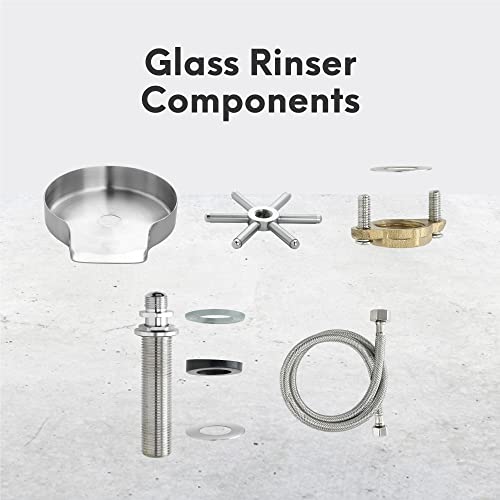 UTILE Stainless-Steel Glass Rinser for Kitchen Sink and Bar Sink - Cup Washer, Bottle Washer for Sink, Bottle Rinsing Device and Wine Glasses - Anti-rust, Kitchen Sink Accessories