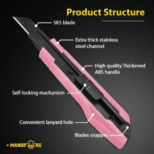 MANUFORE 9mm Knife and 18mm Knife and Blades Bundle