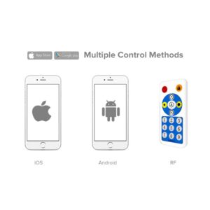 TOPXCDZ SP602E 4CH Output Bluetooth Pixel Led Controller DC5-24V Addressable with Remote WS2811/2815 LED Strip iOS Android Bluetooth App