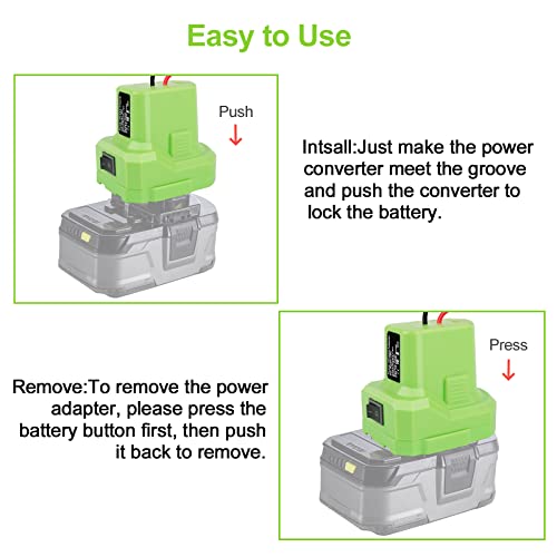 ZLWAWAOL Power Wheel Adapter with Fuse & Switch,Battery Adapter for Ryobi 18V Battery, with 14 Gauge Wire,Power Convertor for DIY Ride On Truck,RC Toys,Robotics and Work Lights