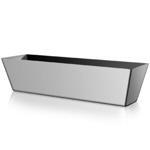 drywall pan mud, 12” stainless steel watertight reinforced mud pan, tapered sides, drywall tool tray bucket
