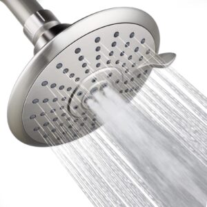 jdo shower head, high pressure rain showerhead, 5 spray settings, luxury bathroom shower heads with adjustable angles, anti-clogging silicone nozzles
