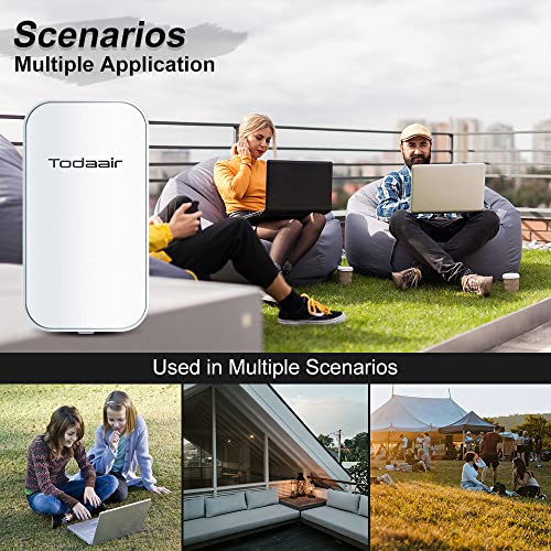 AC1200 Outdoor WiFi Extender Weatherproof，WiFi Booster and Signal Amplifier，WiFi Extender Outdoor Long Range，Up to 1200Mbps Dual Band WiFi Repeater ，Covers Up to Least 3440 Sq. ft and 30 Devices