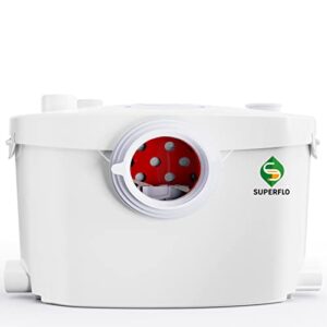 600w macerator toilet pump for macecrating toilet, sewerage sump pump for basement room toilet, for upflush waste water, with 4 water lnlets connectable sink, shower room, laundry, tub